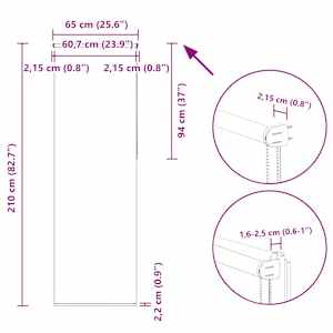Roleta zatemňovací 65x210 cm šířka látky 60,7 cm polyester - obrázek 18