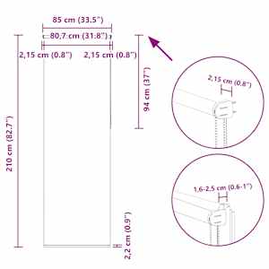 Roleta zatemňovací 85x210 cm šířka látky 80,7 cm polyester - obrázek 18