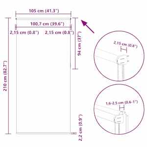 Roleta zatemňovací 105x210 cm šířka látky 100,7 cm polyester - obrázek 18