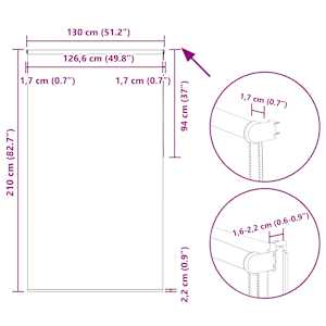 Roleta zatemňovací 130x210 cm šířka látky 126,6 cm polyester - obrázek 18
