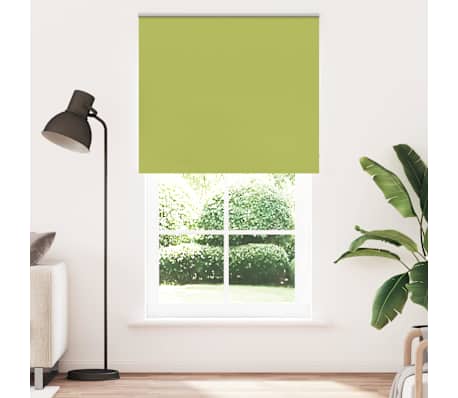 vidaXL Roller Blind Blackout Leaves Green 140x210 cm Fabric Width 136,6 cm Polyester