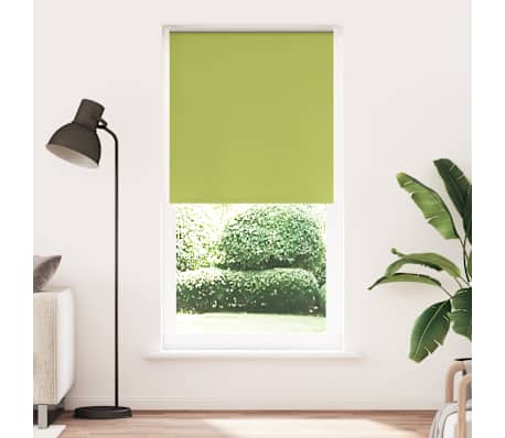 vidaXL Roller Blind Blackout Leaves Green 115x230 cm Fabric Width 110.7 cm Polyester