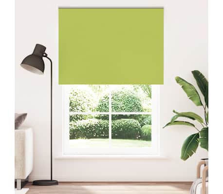 vidaXL Roller Blind Blackout Leaves Green 165x230 cm Fabric Width 161.6 cm Polyester