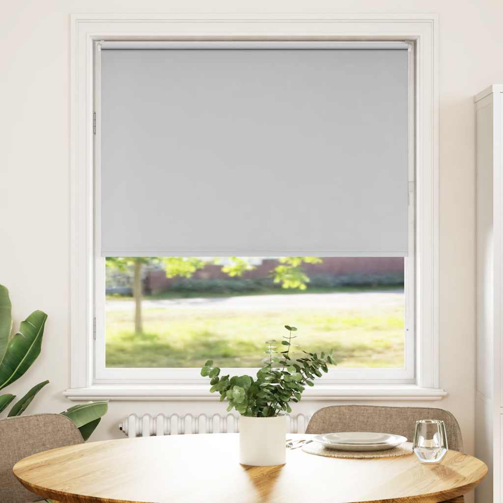 vidaXL Rullaverho Blackout vaalean harmaa 115x130 cm Kankaan leveys