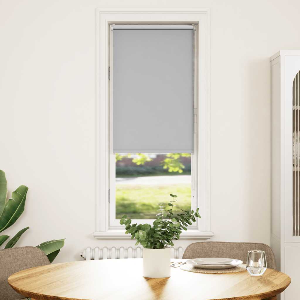 vidaXL Rullaverho Blackout vaalean harmaa 45x150 cm Kankaan leveys