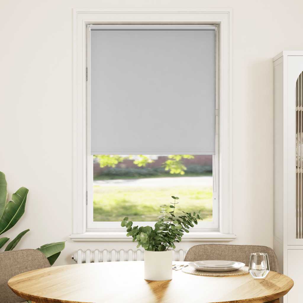 vidaXL Rullaverho Blackout vaalean harmaa 80x150 cm Kankaan leveys