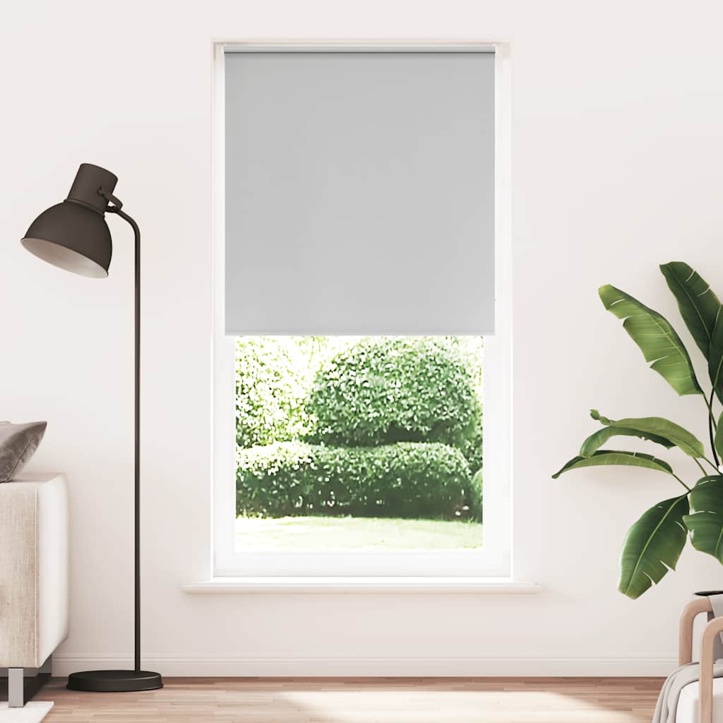 vidaXL Rullaverho Blackout vaalean harmaa 110x210 cm Kankaan leveys