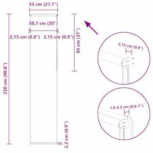 Roleta zatemňovací 55x230 cm šířka látky 50,7 cm polyester - obrázek 18