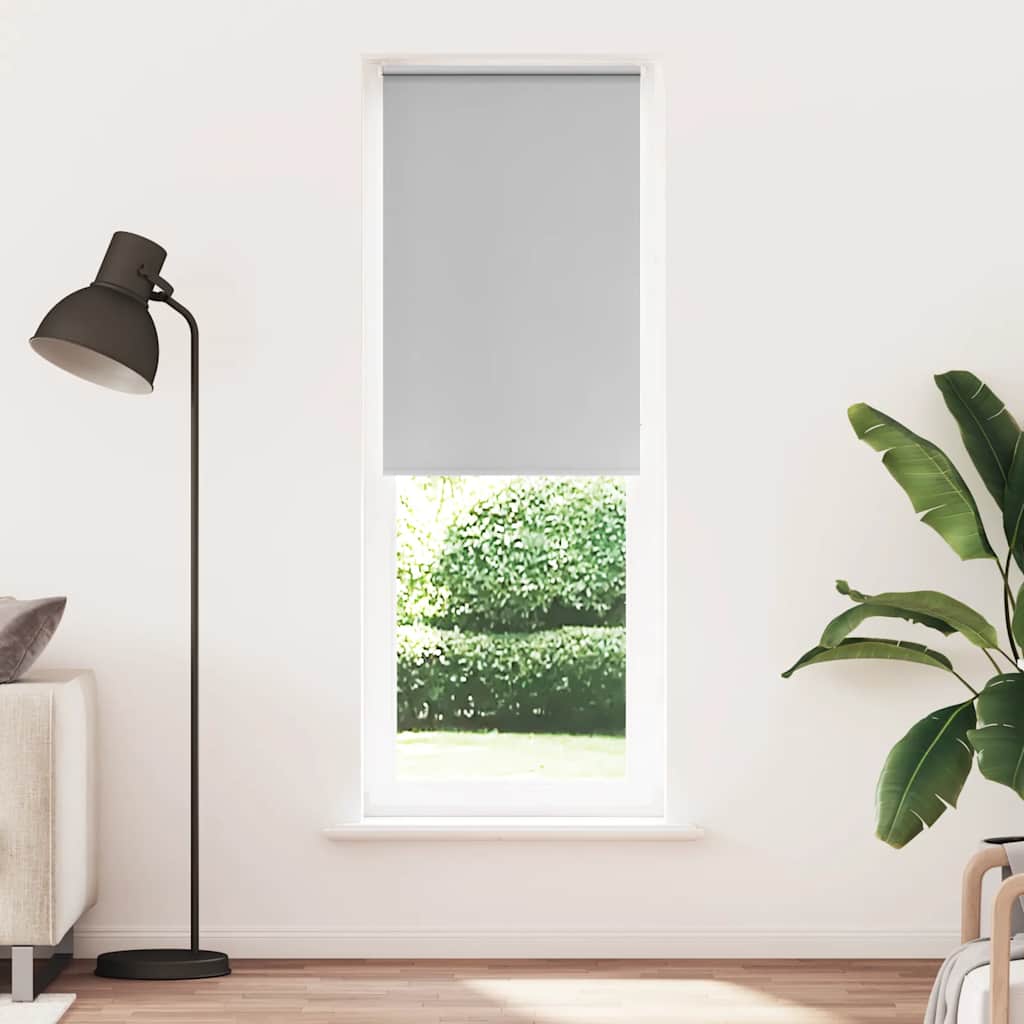 vidaXL Rullaverho Blackout vaalean harmaa 80x230 cm Kankaan leveys