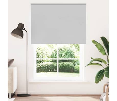 vidaXL Estor Enrollable Opaco gris claro 145x230cm Tela Ancho 141,6cm