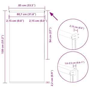 Roleta zatemňovací 85x130 cm šířka látky 80,7 cm polyester - obrázek 18