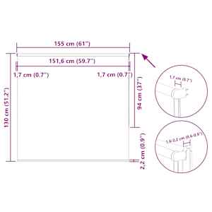 Roleta zatemňovací 155x130 cm šířka látky 151,6 cm polyester - obrázek 18
