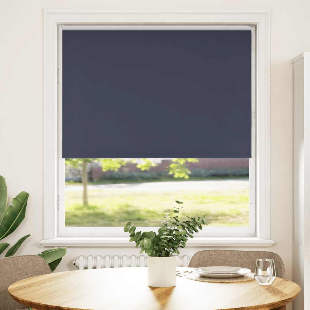 vidaXL Rolgordijn verduisterend 115x150 cm stofbreedte 110,7 cm blauw afbeelding