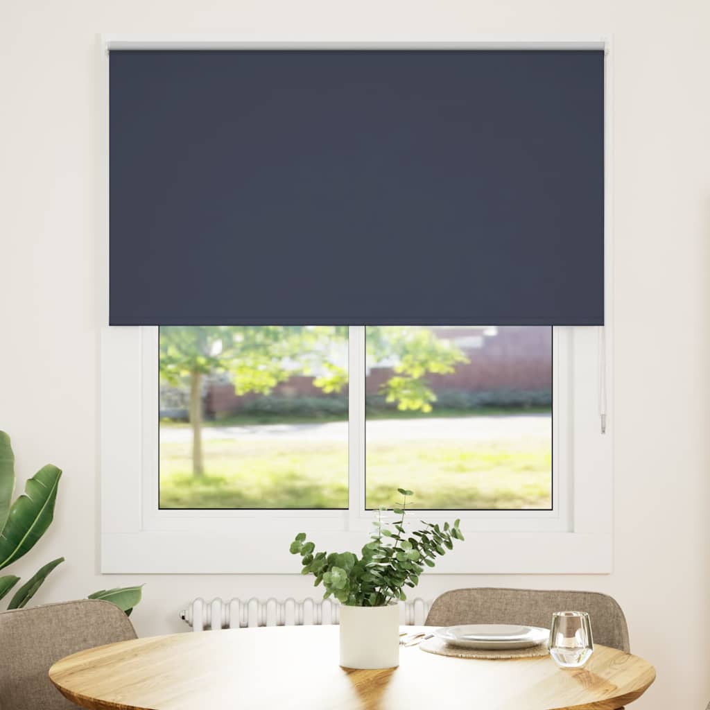 vidaXL Rolgordijn verduisterend 135x150 cm stofbreedte 131,6 cm blauw afbeelding