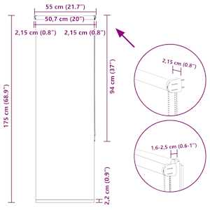 Roleta zatemňovací 55x175 cm šířka látky 50,7 cm polyester - obrázek 18