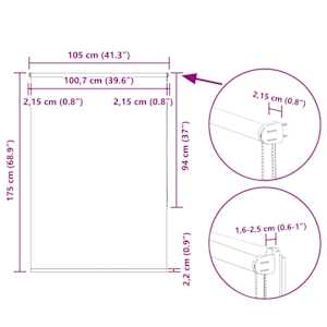 Roleta zatemňovací 105x175 cm šířka látky 100,7 cm polyester - obrázek 18