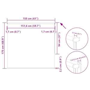 Roleta zatemňovací 155x175 cm šířka látky 151,6 cm polyester - obrázek 18