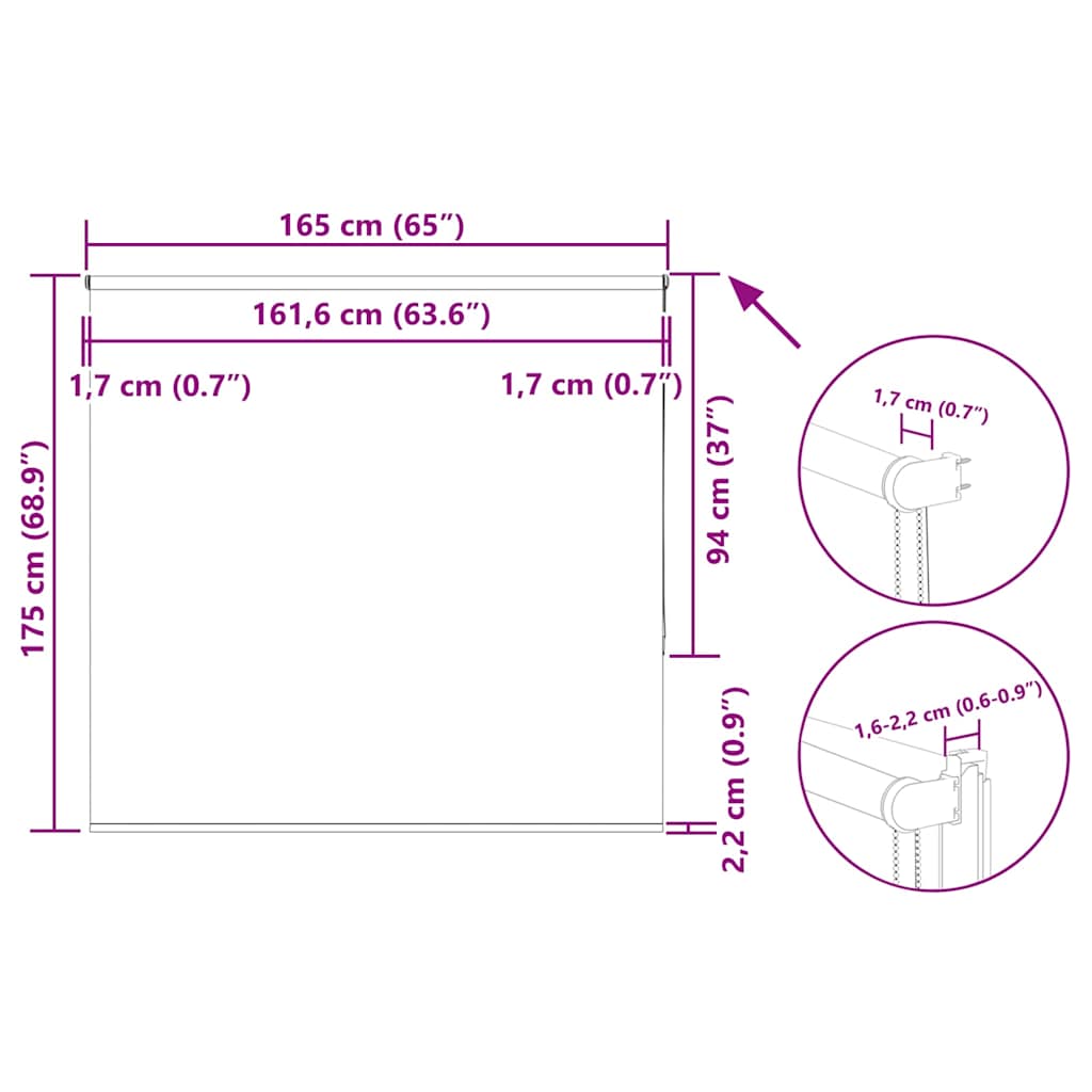 Roleta zatemňovací 165x175 cm šířka látky 161,6 cm polyester - obrázek 18