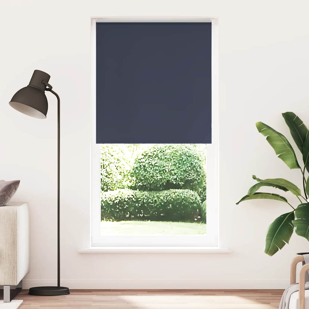 vidaXL Rolgordijn verduisterend 115x210 cm stofbreedte 110,7 cm blauw afbeelding