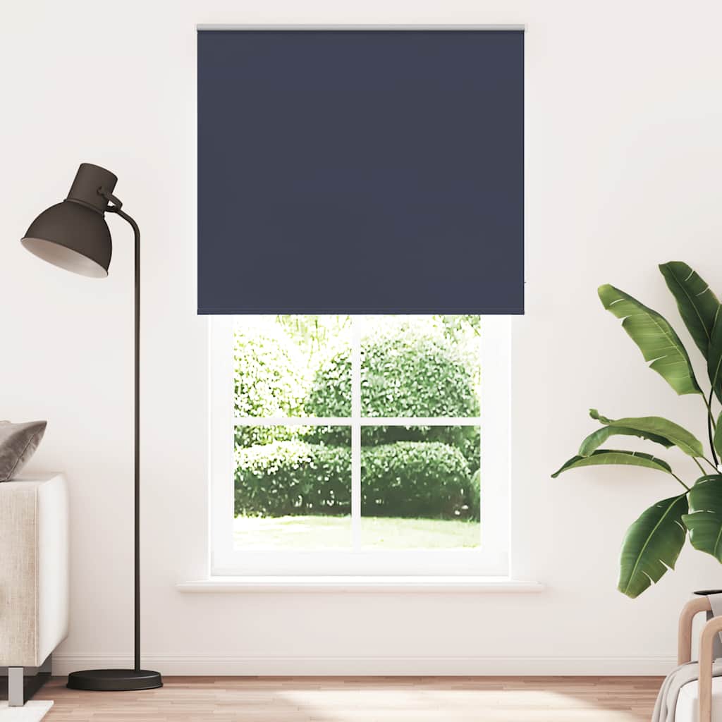 vidaXL Rolgordijn verduisterend 130x210 cm stofbreedte 126,6 cm blauw afbeelding