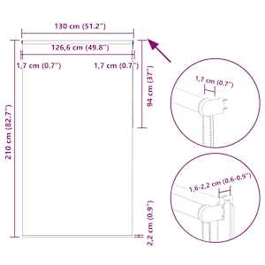Roleta zatemňovací 130x210 cm šířka látky 126,6 cm polyester - obrázek 18