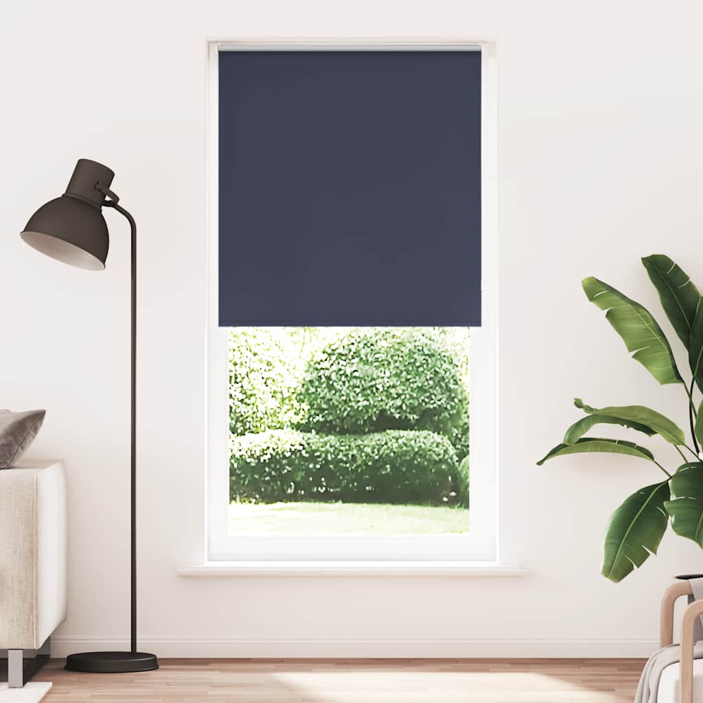 vidaXL Rolgordijn verduisterend 110x230 cm stofbreedte 105,7 cm blauw afbeelding