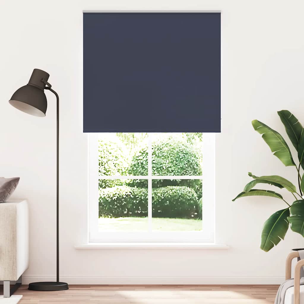 vidaXL Rolgordijn verduisterend 125x230 cm stofbreedte 121,6 cm blauw afbeelding