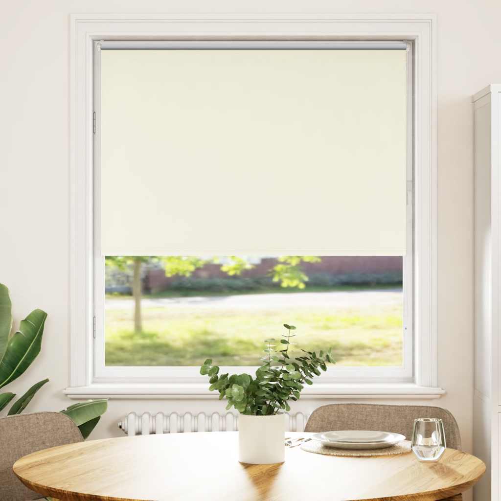 vidaXL Rullaverho luonnonvalkoinen 90x175 cm Kankaan leveys 85,7 cm