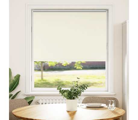 vidaXL Roller Blind Blackout Off White 115x175 cm Fabric Width 110.7 cm Polyester