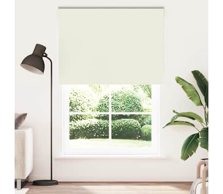 vidaXL Store enrouleur occultant blanc cass&eacute; 145x210 cm largeur tissu