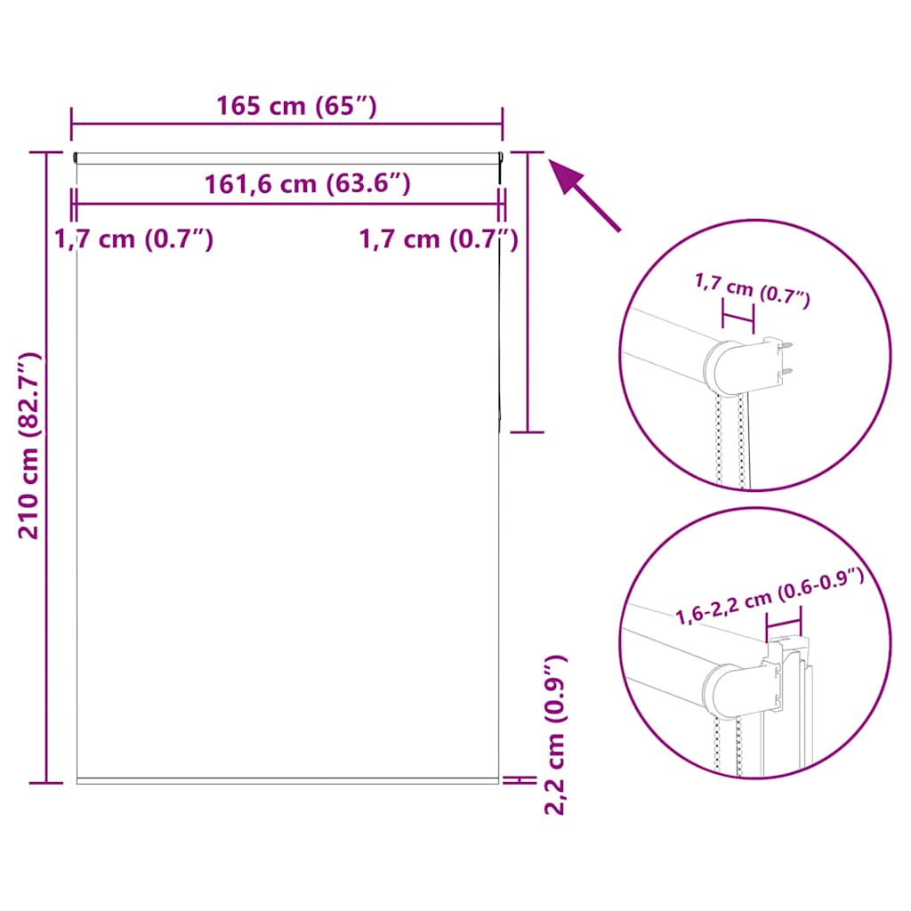 Rolgordijn verduisterend 165x210 cm stofbreedte 161,6 cm image 18