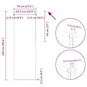 Roleta zatemňovací našedlá šířka látky 65,7 cm polyester - obrázek 18