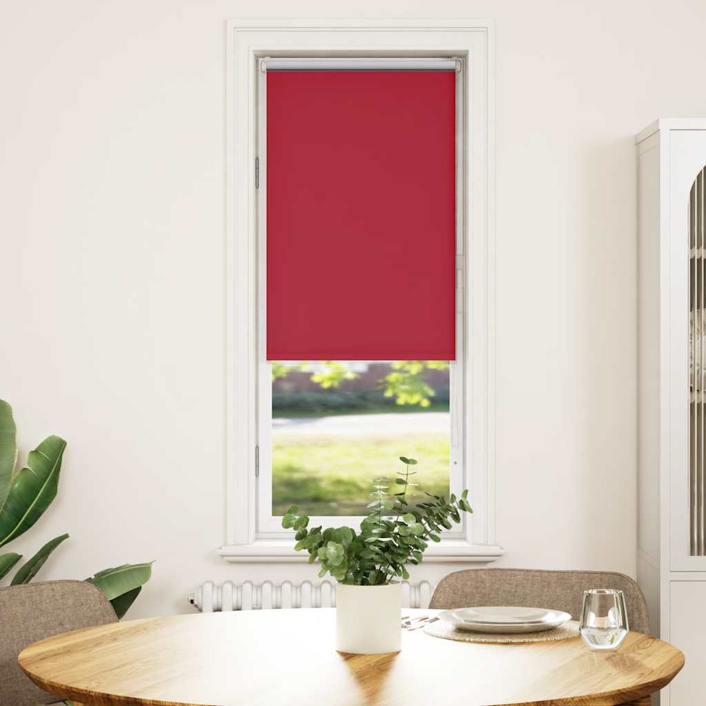 vidaXL Verdunkelungsrollo Rot 40x130 cm Stoffbreite 35,7 cm Polyester