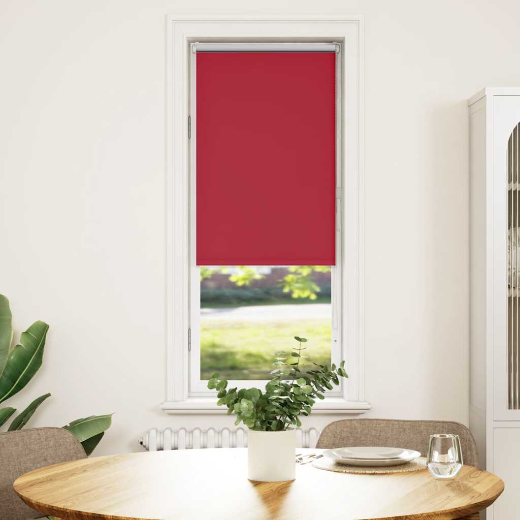 vidaXL Verdunkelungsrollo Rot 45x130 cm Stoffbreite 40,7 cm Polyester