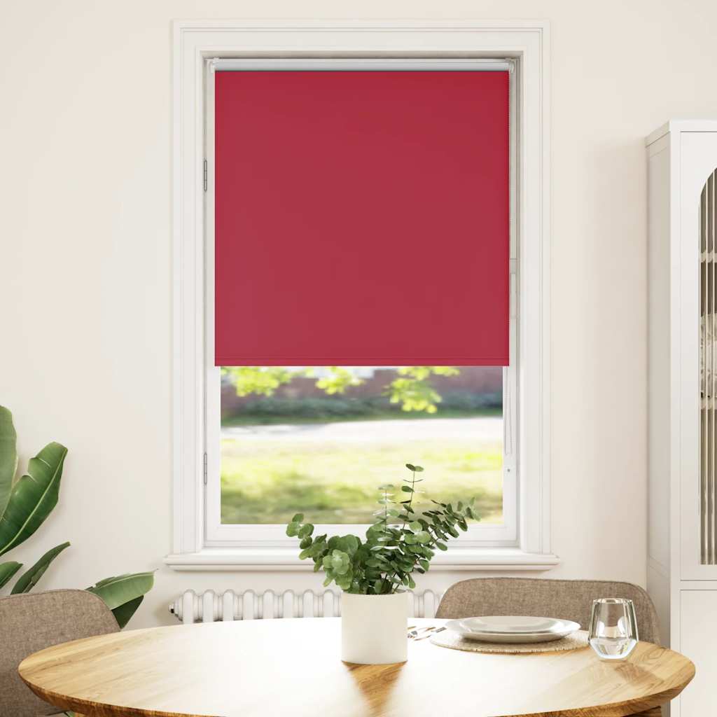 vidaXL Verdunkelungsrollo Rot 65x130 cm Stoffbreite 60,7 cm Polyester