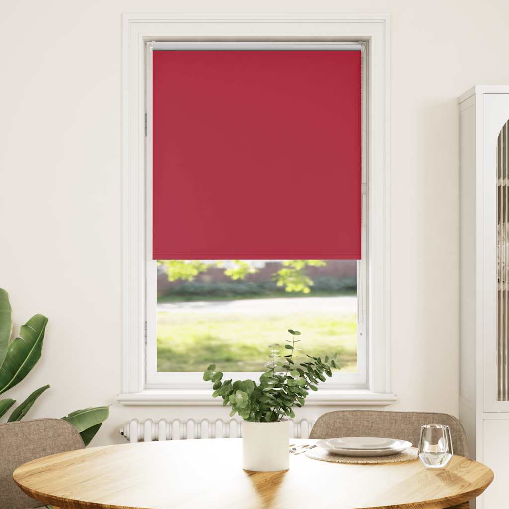 vidaXL Verdunkelungsrollo Rot 80x130 cm Stoffbreite 75,7 cm Polyester