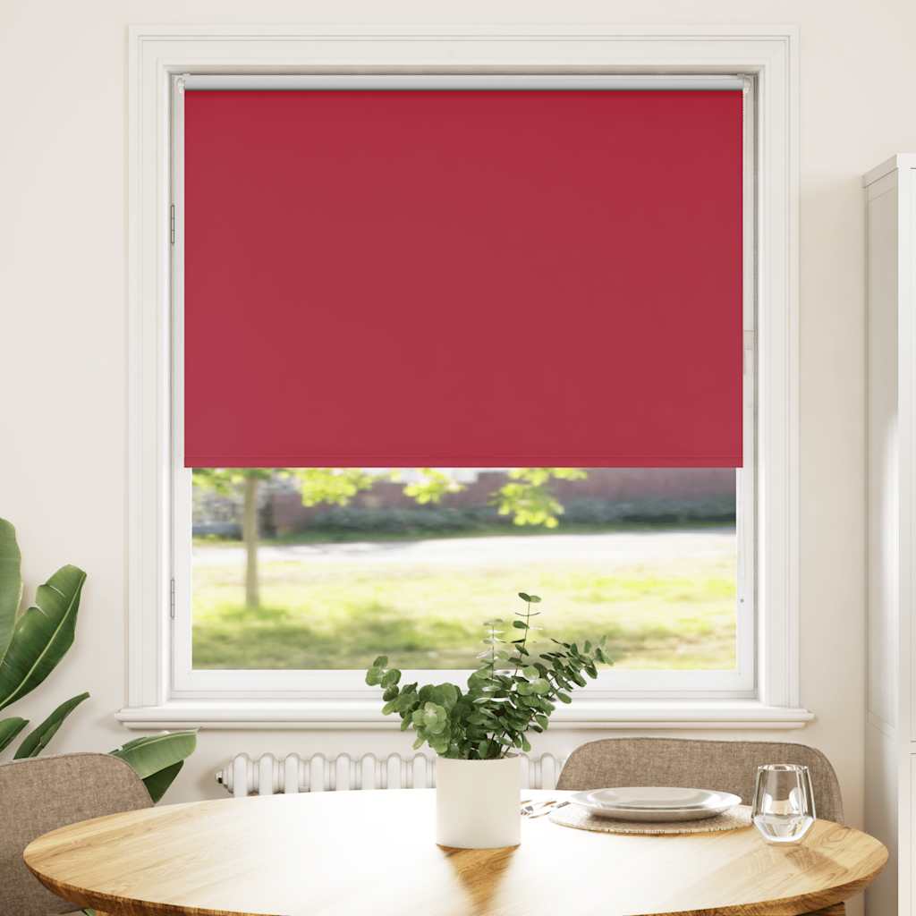 vidaXL Verdunkelungsrollo Rot 95x130 cm Stoffbreite 90,7 cm Polyester