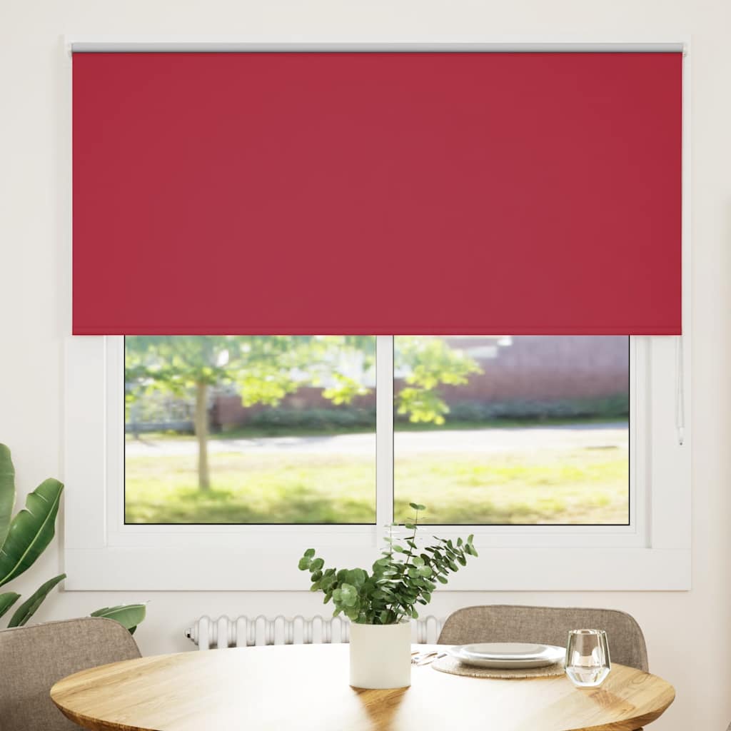 vidaXL Verdunkelungsrollo Rot 160x130cm Stoffbreite 156,6cm Polyester