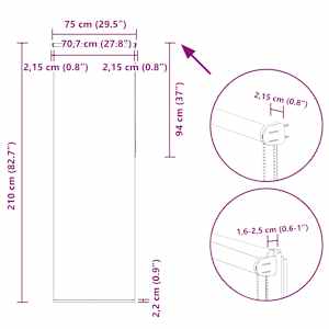Roleta zatemňovací červená šířka látky 70,7 cm polyester - obrázek 17