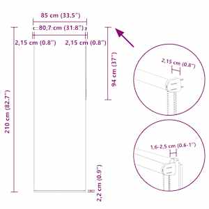Roleta zatemňovací červená šířka látky 80,7 cm polyester - obrázek 17