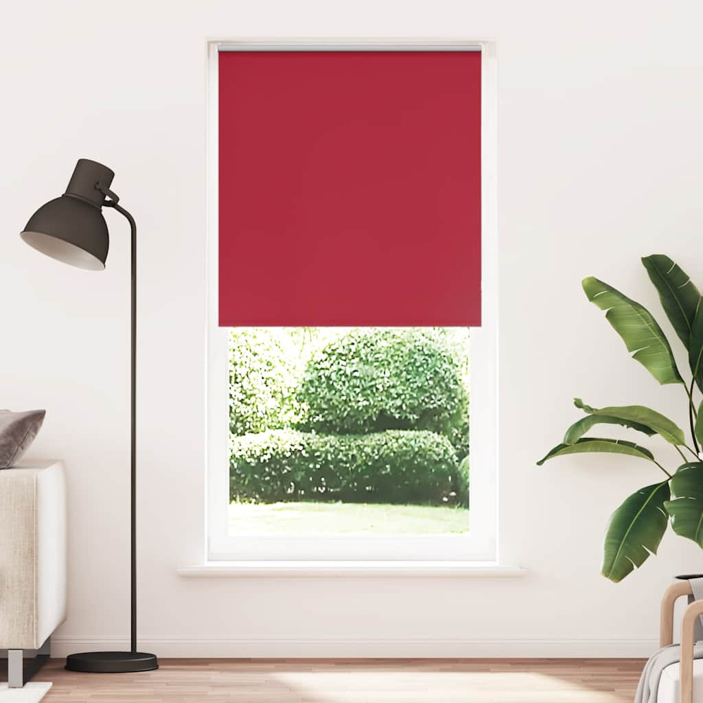 vidaXL Verdunkelungsrollo Rot 90x210 cm Stoffbreite 85,7 cm Polyester