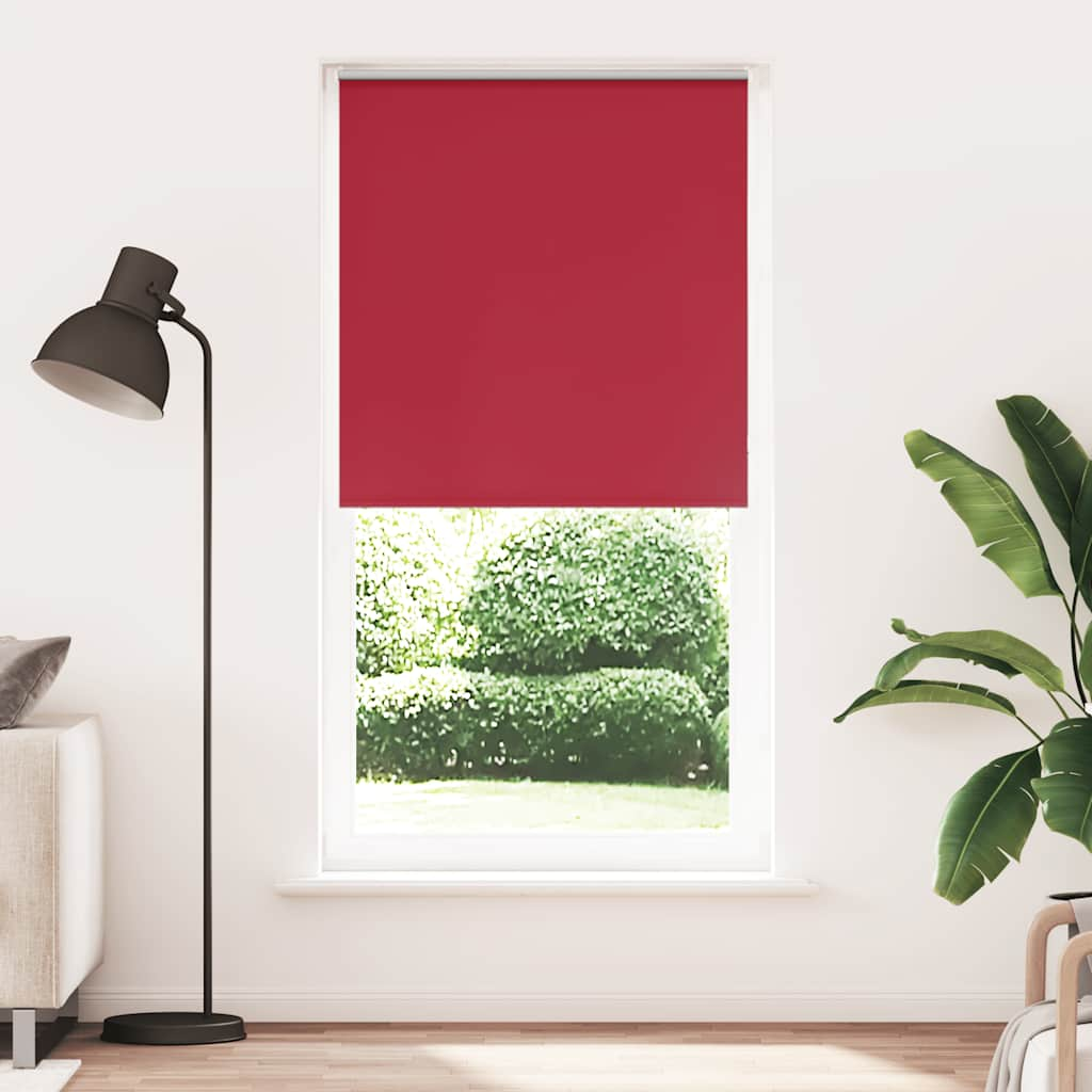 vidaXL Verdunkelungsrollo Rot 95x210 cm Stoffbreite 90,7 cm Polyester