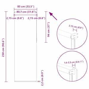 Roleta zatemňovací červená šířka látky 80,7 cm polyester - obrázek 18