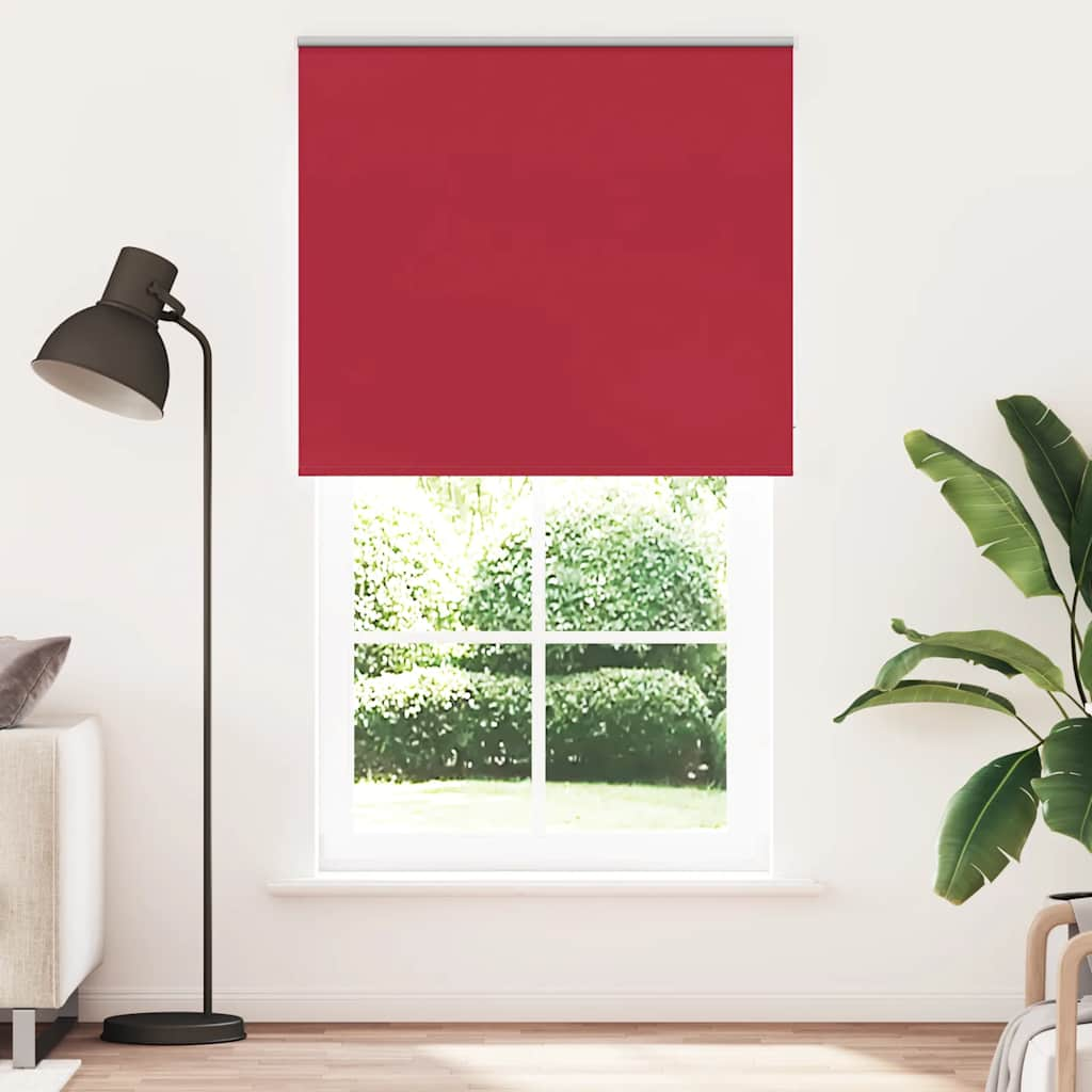 vidaXL Verdunkelungsrollo Rot 125x230cm Stoffbreite 121,6cm Polyester