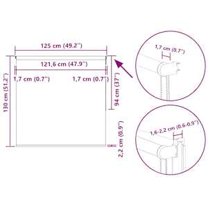 Roleta zatemňovací 125x130 cm šířka látky 121,6 cm polyester - obrázek 18