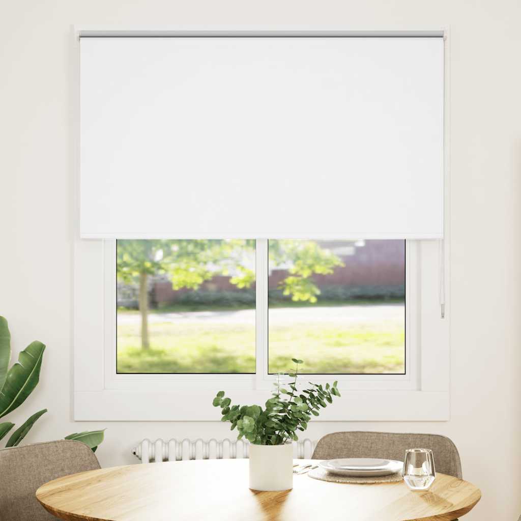 vidaXL Jaluzea cu role opace alb 130x130 cm Lățime material 126,6 cm