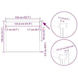 Roleta zatemňovací 135x130 cm šířka látky 131,6 cm polyester - obrázek 18