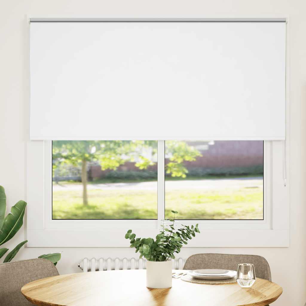 vidaXL Jaluză cu role opace alb 145x130 cm Lățime material 141,6 cm