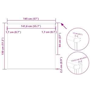 Roleta zatemňovací 145x130 cm šířka látky 141,6 cm polyester - obrázek 18