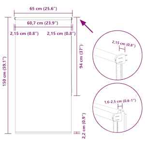 Roleta zatemňovací 65x150 cm šířka látky 60,7 cm polyester - obrázek 18